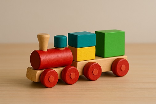 Wooden toy train